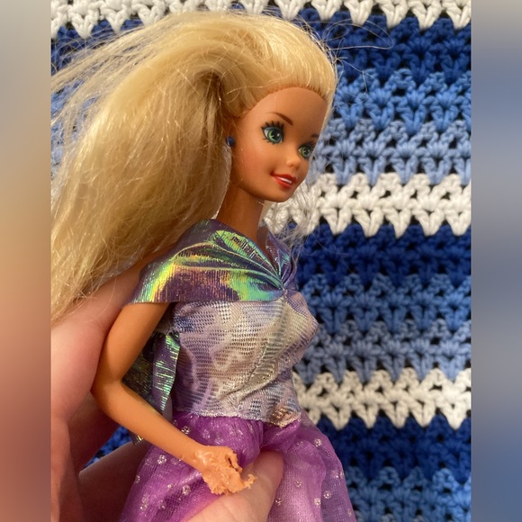 B1G2 - Vintage Superstar Barbie Doll Purple Dress TLC - Buy 1, Get 2 FREE - Picture 3 of 9